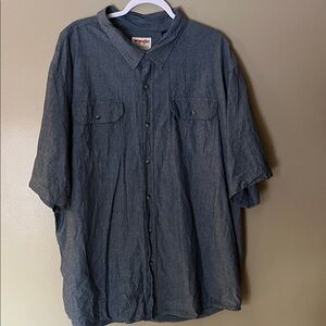 Wrangler Men's Casual Denim Blue Shirt